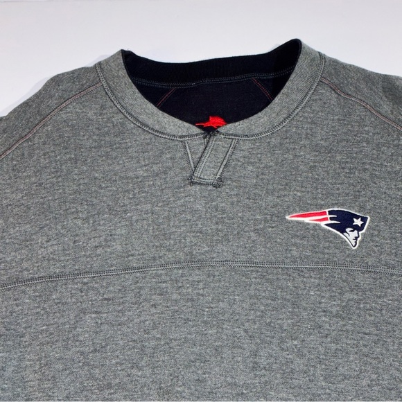 Tommy Bahama New England Patriots Men Reversible Sweater NFL Blue Gray Large - Picture 4 of 8